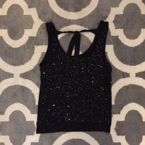Black sparkly tank top